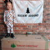 Rockin' Around Banner - Kids Christmas Holiday Wall Decor