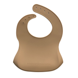Silicone Bib - Tan Checkers
