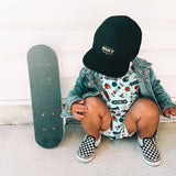 Blue Skateboard Long Sleeve Bubble Romper