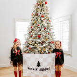 Rockin' Around Banner - Kids Christmas Holiday Wall Decor