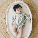 Checkered Christmas Tree Bamboo Bubble Romper