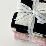 Checkered Plush Blanket | Black