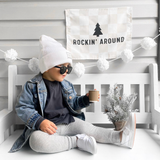 Rockin' Around Banner - Kids Christmas Holiday Wall Decor