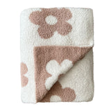 Daisy Fuzzy Blanket | Latte