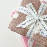 Daisy Fuzzy Blanket | Latte