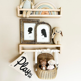 Play All Day Canvas Pennant Flag - Kids Playroom Decor