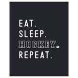 Eat Sleep Hockey Banner | Fabric Wall Sign