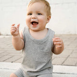 Ribbed Tank - Light Heather Grey