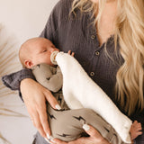 Bamboo Zip Pajamas | Brown & Black Lightning Bolt