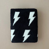Lightning Bolt Fuzzy Blanket | Black
