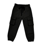 Cargo Cross-Stretch Chinos (Black)