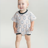 Short Sleeve Bubble Romper | Electric Drippy