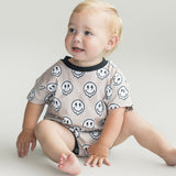 Short Sleeve Bubble Romper | Electric Drippy