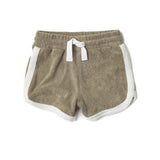 Terry Cloth Track Short - Khaki Green