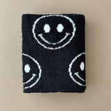Smiley Fuzzy Blanket | Black
