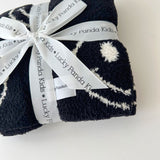 Smiley Fuzzy Blanket | Black