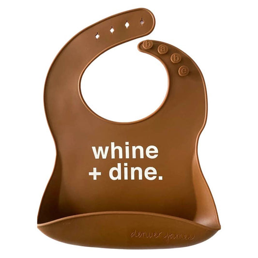 Silicone Bib - Whine + Dine (Rust)