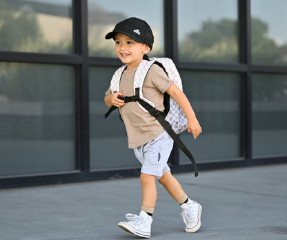 Mid-Size Tan Checkered Backpack