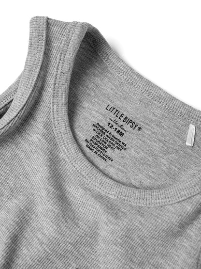 Ribbed Tank - Light Heather Grey