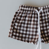 Child Boardshort | Chocolate Gingham
