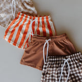 Child Boardshort | Chocolate Gingham