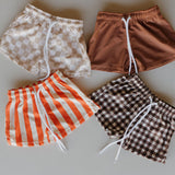 Child Boardshort | Chocolate Gingham