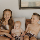 Child Boardshort | Chocolate Gingham