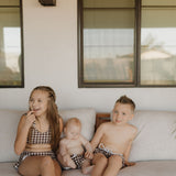 Child Boardshort | Chocolate Gingham