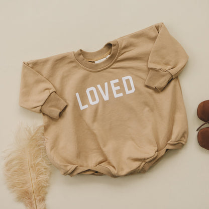 Loved Sweatshirt Romper - More Colors Available