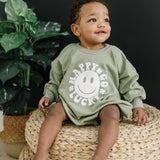 Happy Go Lucky Sweatshirt Romper - more colors