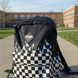 Checker Flames Full Size Backpack
