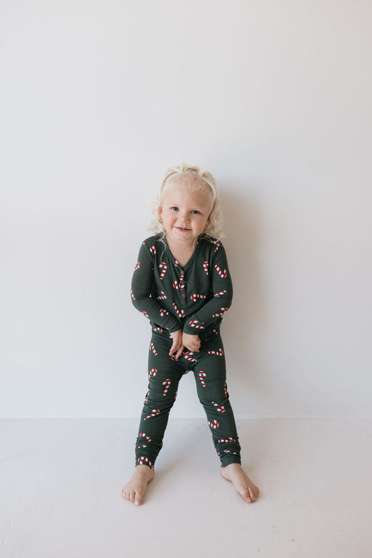 Bamboo Two Piece Pajamas | Candy Cane Lane