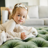 Taupe Checkered Plush Blanket