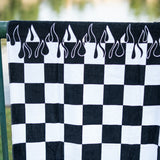 Checker Flame Beach Towel