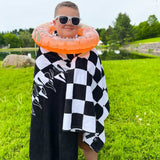 Checker Flame Beach Towel
