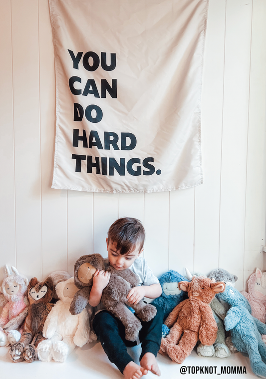 You Can Do Hard Things Banner - Kids Fabric Wall Sign