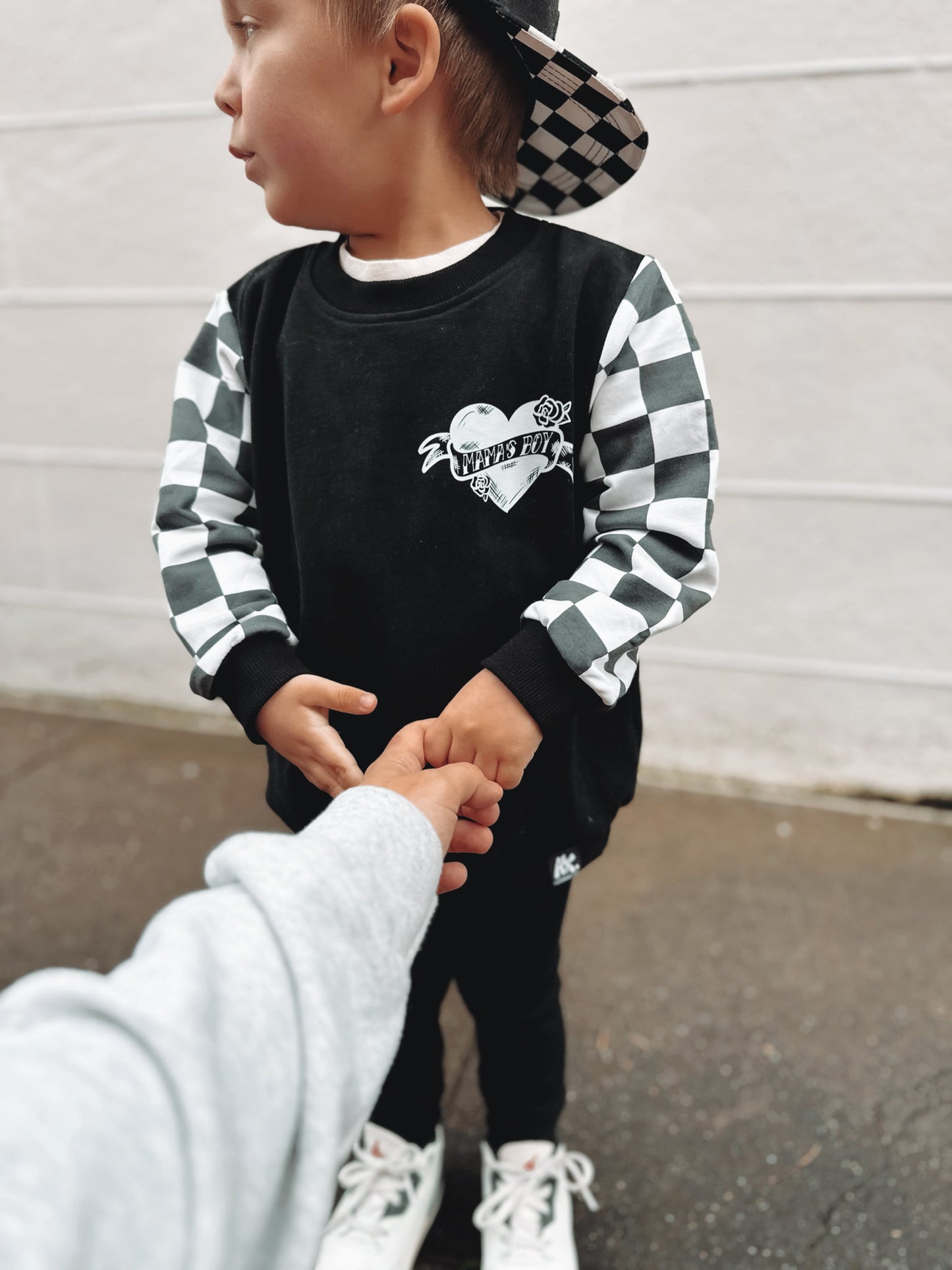 Mama's Boy Checker Crewneck