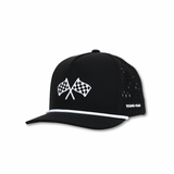 BLACK FINISH LINE ADVENTURE SNAPBACK // WATER-RESISTANT