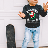 Dashing Through The Snow | Black Long Sleeve
