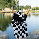 Checker Flame Hooded Towel