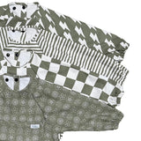 The Grayson Long Sleeve Bib - Brush Stripes