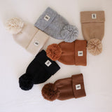 ff Pom Top Knit Beanie | Oatmeal