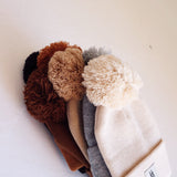 ff Pom Top Knit Beanie | Oatmeal