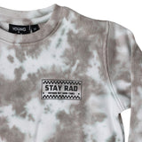 STAY RAD TIE-DYE CREWNECK // TAUPE