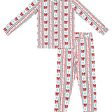 Bamboo Two Piece Set | Retro Candy Cane