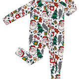 Bamboo Zip Romper | Christmas Vibes