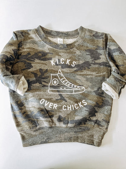 Kicks Over Chicks  Sweatshirt