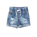 Distressed Denim Shorts