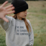 Legacy Sweatshirt SOFT | Be Kind on Dark Heather Gray