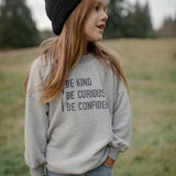 Legacy Sweatshirt SOFT | Be Kind on Dark Heather Gray